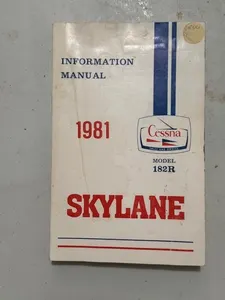 Cessna Skylane 182R Pilot Aircraft Airplane Operating Manual 1981